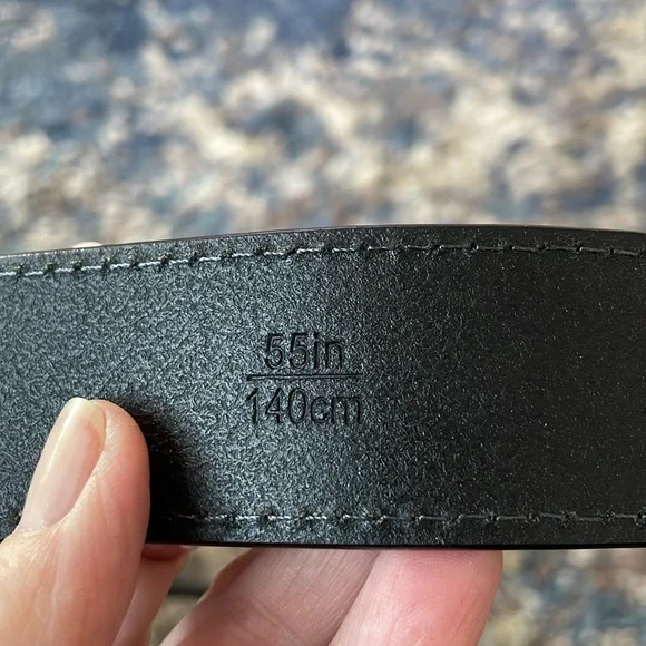 Men's Black ANSON  Belt 55 inches - Picture 3 of 4